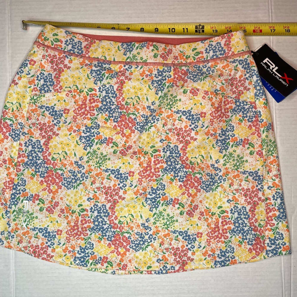 Ralph Lauren Yellow and Pink A-Line Mini Skort  Casual